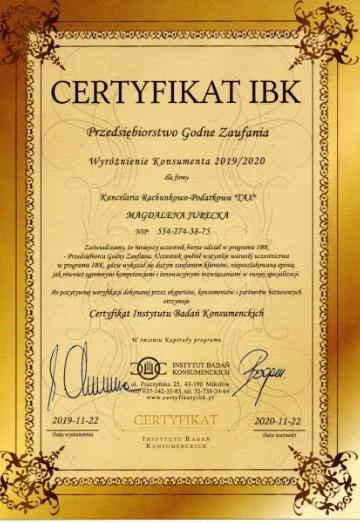 certyfikat